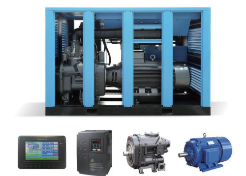 Two-stage compression permanent magnet variable frequency screw air compressor technology